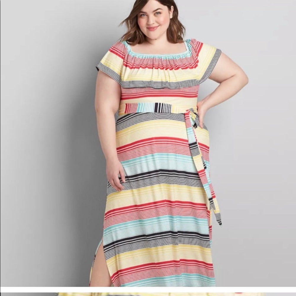 EUC Lane Bryant sz 14/16 multicolored and multi way ombré dress
